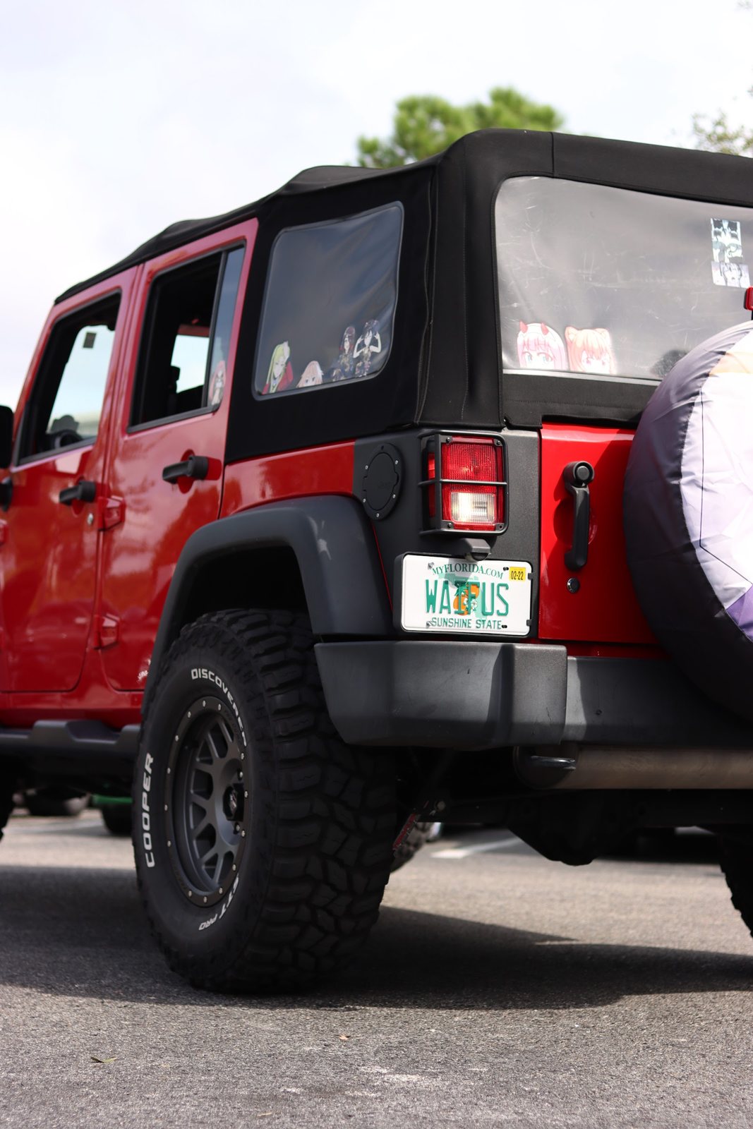 Red Jeep Wrangler detailed on-site in Baltimore