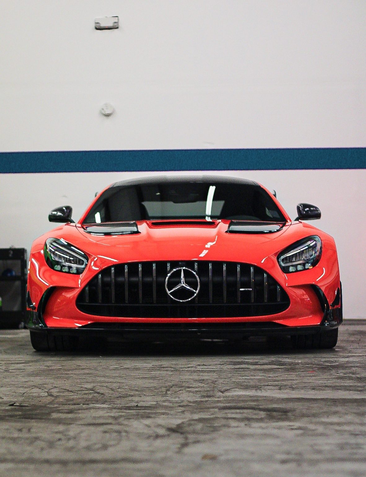 Orange Mercedes-AMG GT detailed exterior, show-ready gloss