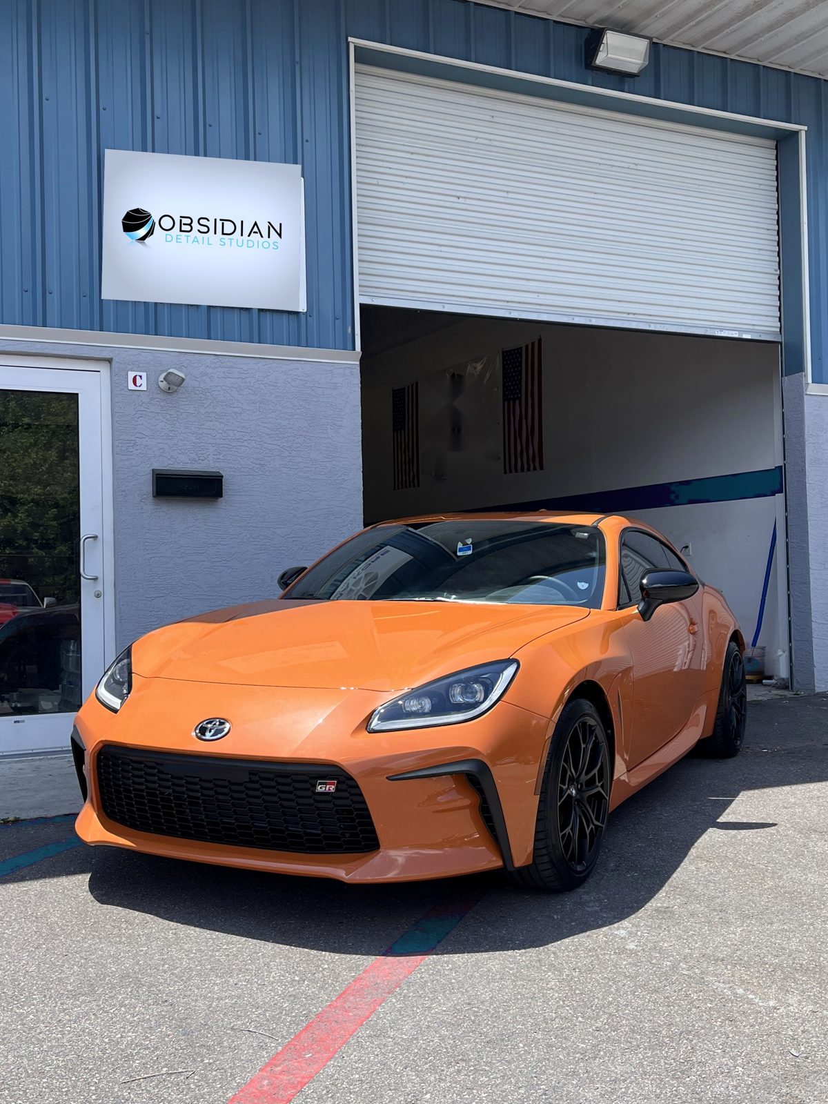 Obsidian Detail Studios mobile car detailing, Toyota GR86 detailed on-site in Baltimore